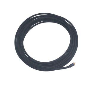 Black Quad-Shield RG6 Coaxial Cable 18 AWG CL2 75°C 6 Ft 6 Inches With F-Type Co